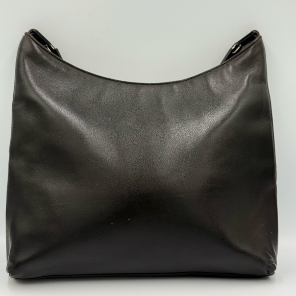 Salvatore Ferragamo Dark Brown Leather Shoulder Bag with Chain Strap - Picture 2 of 12